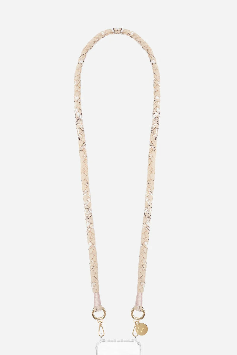 Chaine téléphone - Longue Della beige 120 cm
