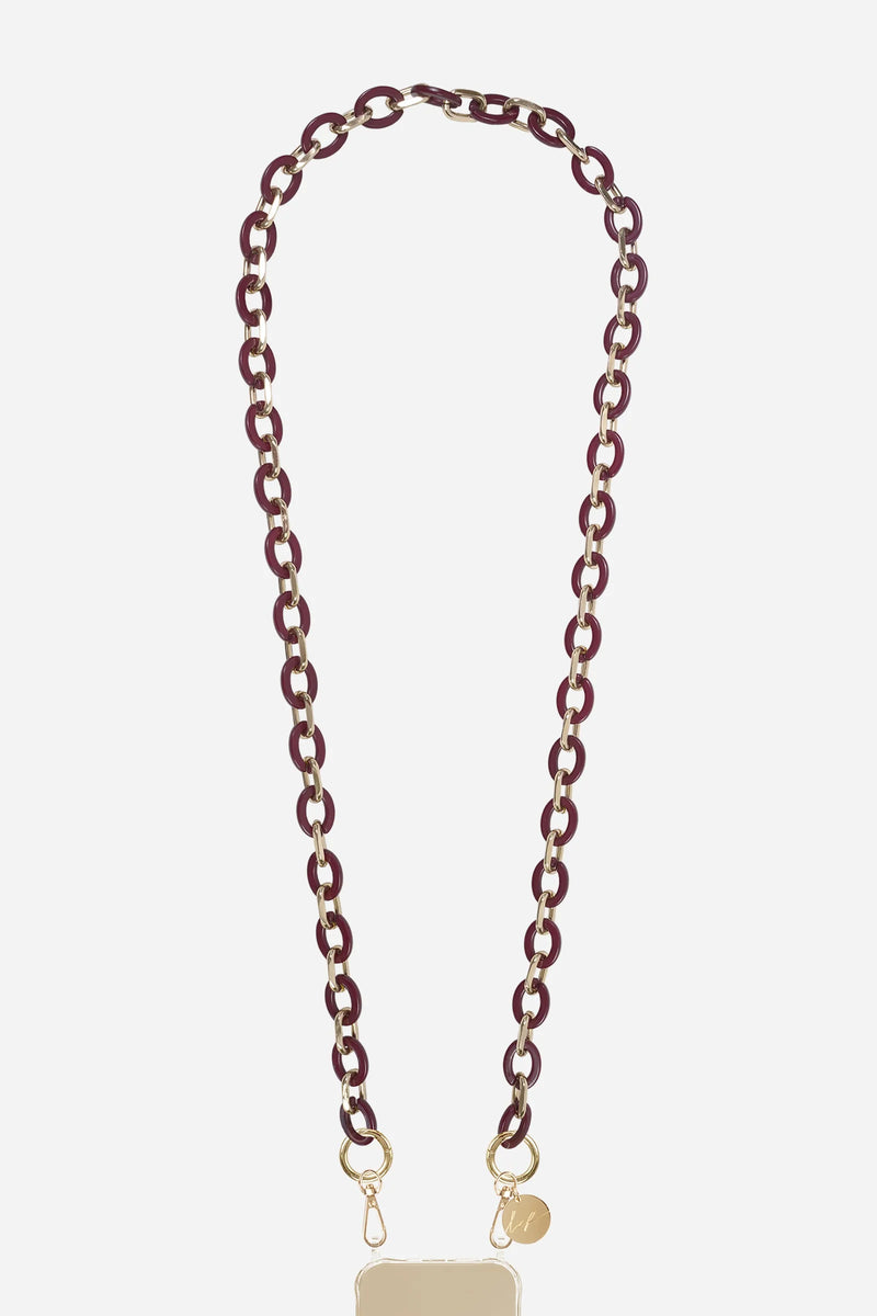 Chaine téléphone - Cassy Bordeaux 120 cm