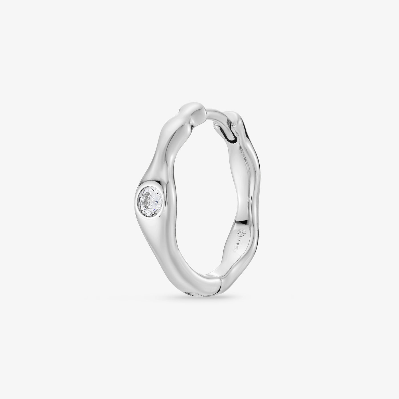 Mini créoles Nébuleuse bijoux argentée (unité) - Grande Elis 1