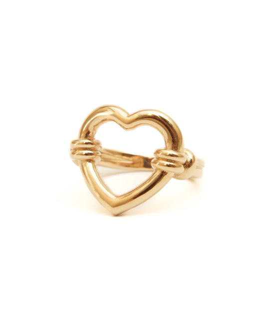 Bague Love en plaqué or 18K.