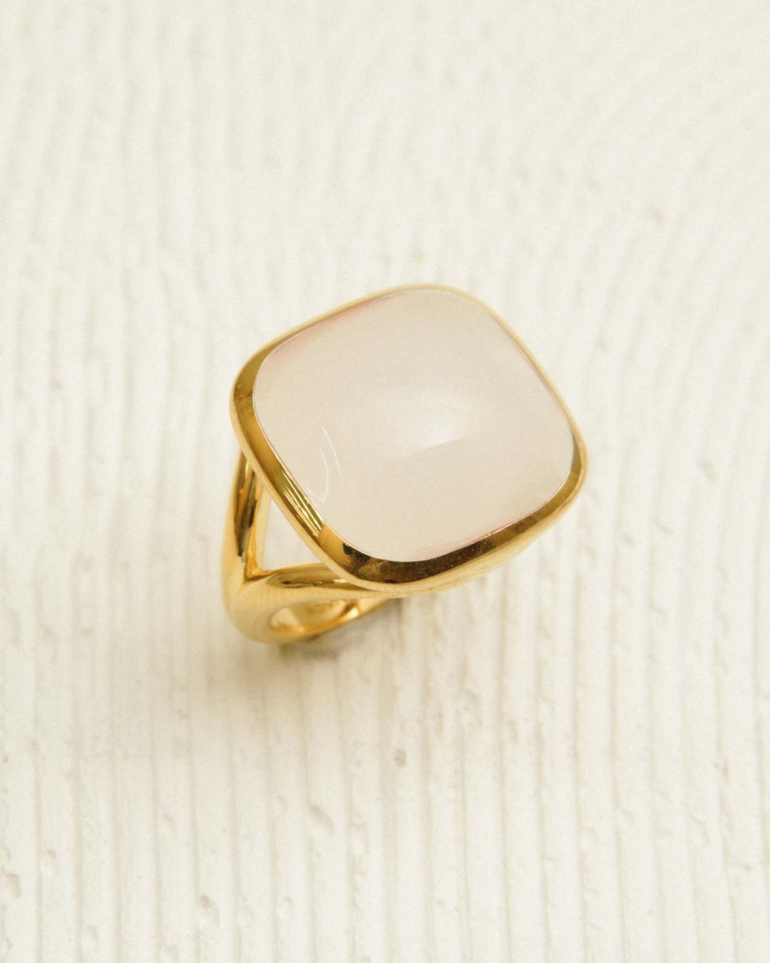 Bague - PRESTON blanche/dorée HOLO