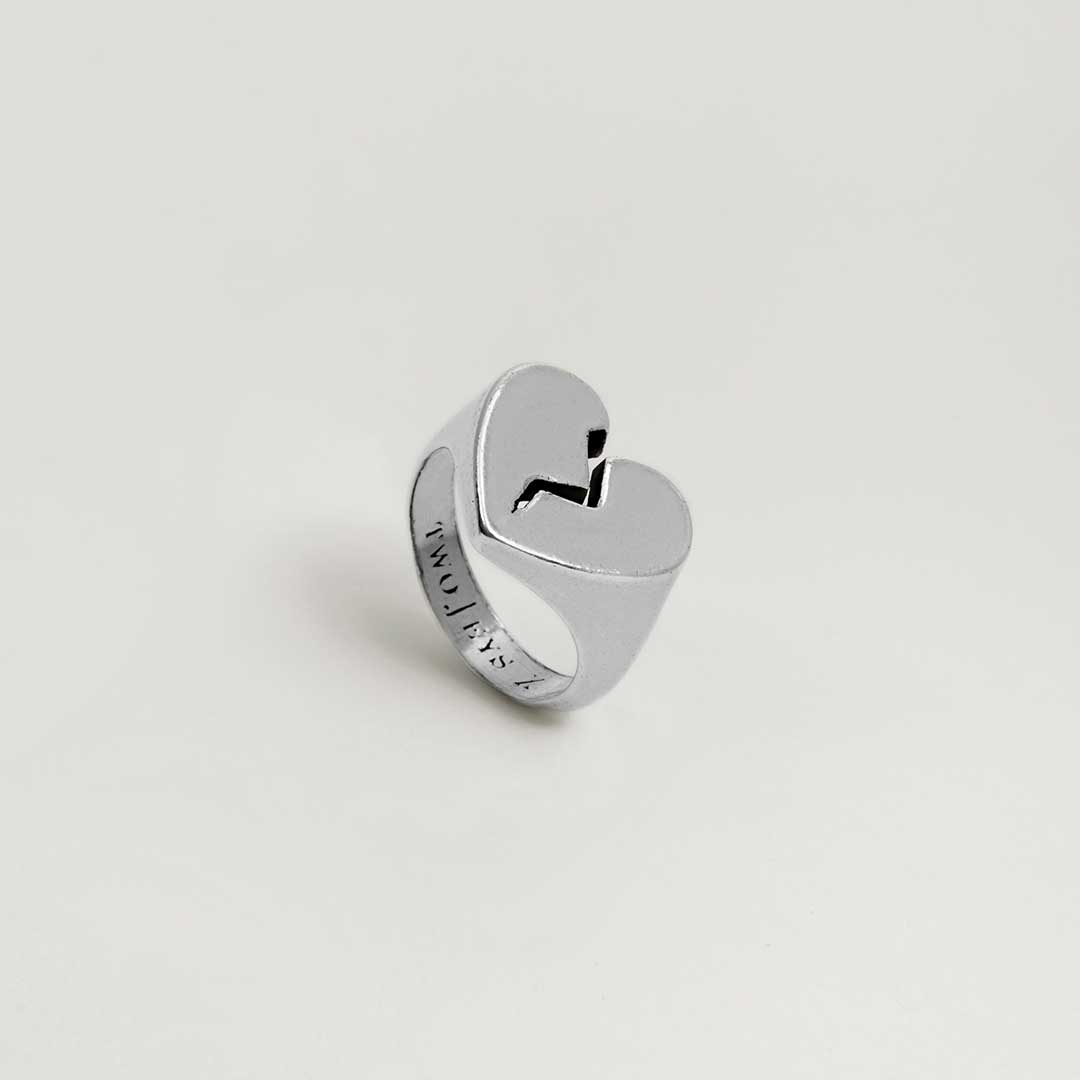 Bague argent - BROKEN HEART HOLO