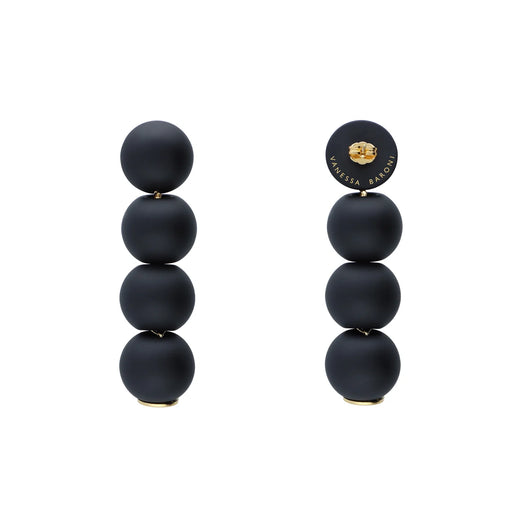 Boucles - Small beads noir matt HOLO