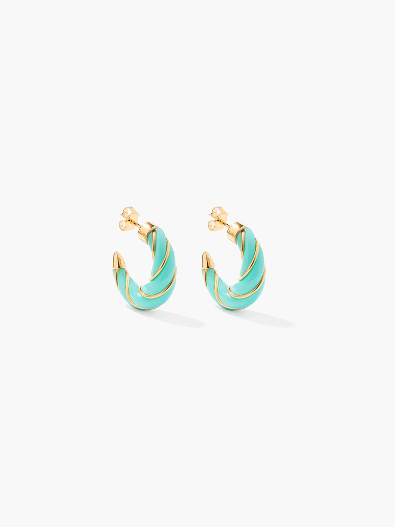 Boucles d'oreilles Aurélie Bidermann | Diana turquoise