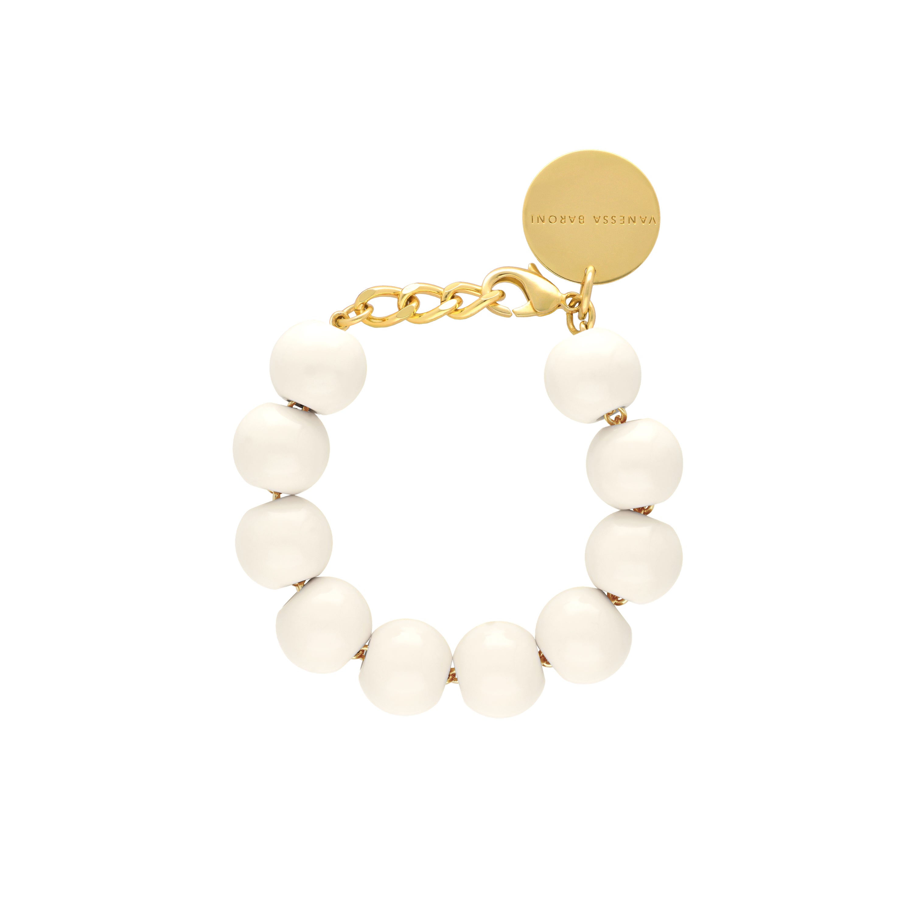 Bracelet - Beads off white HOLO