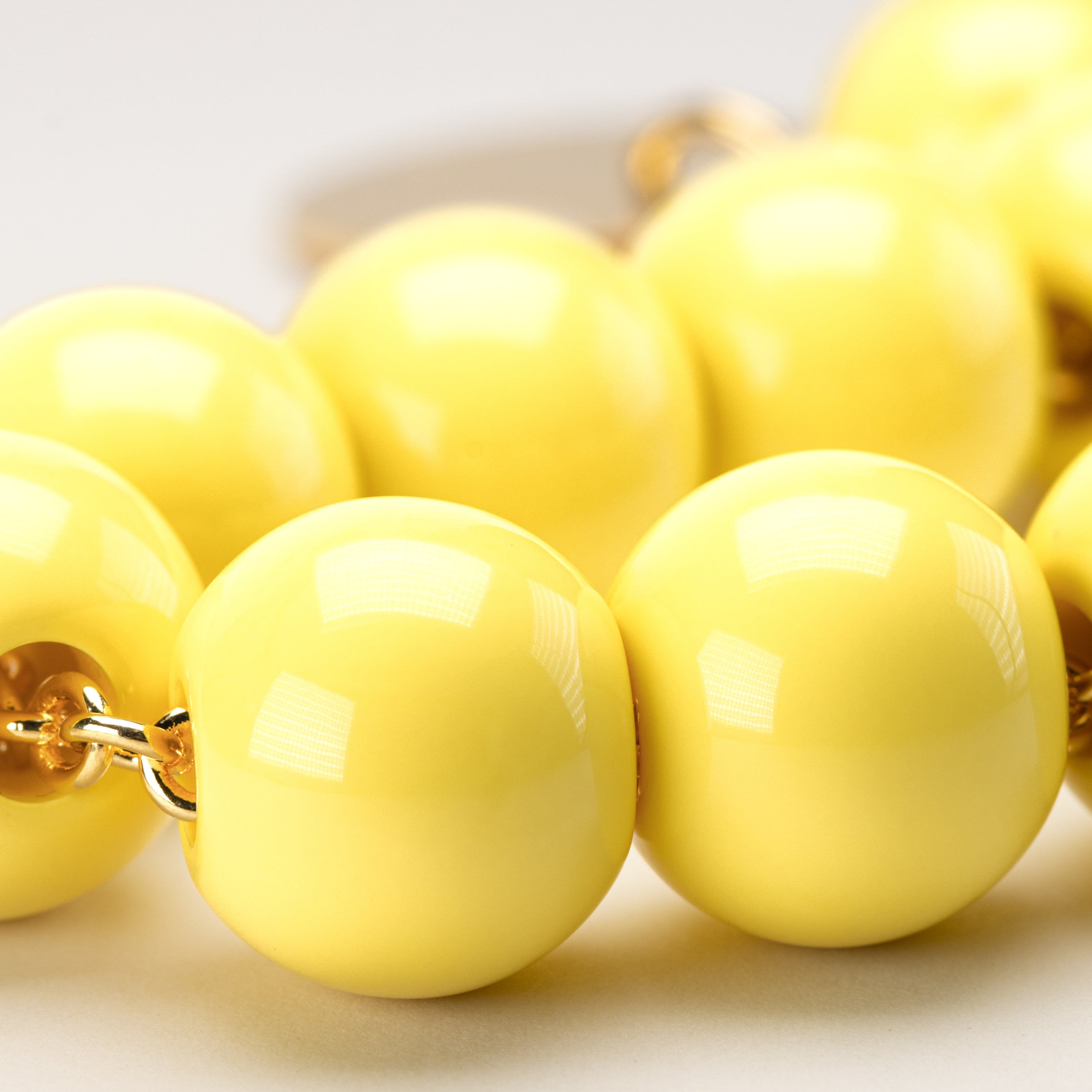 Bracelet - Beads yellow HOLO