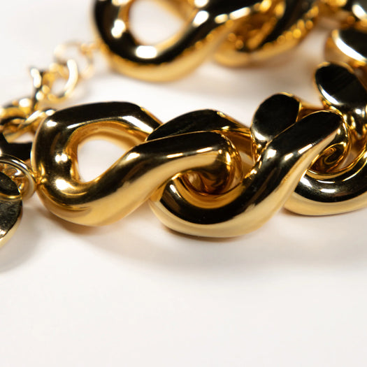 Bracelet - Flat chain gold HOLO