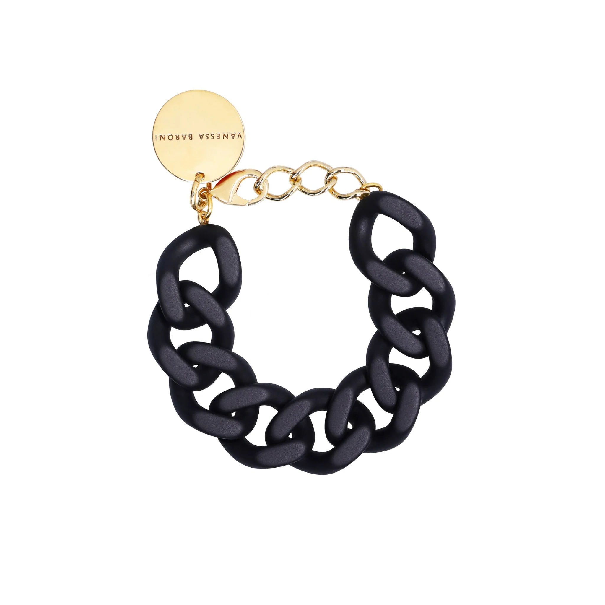 Bracelet - Flat chain matt noir HOLO