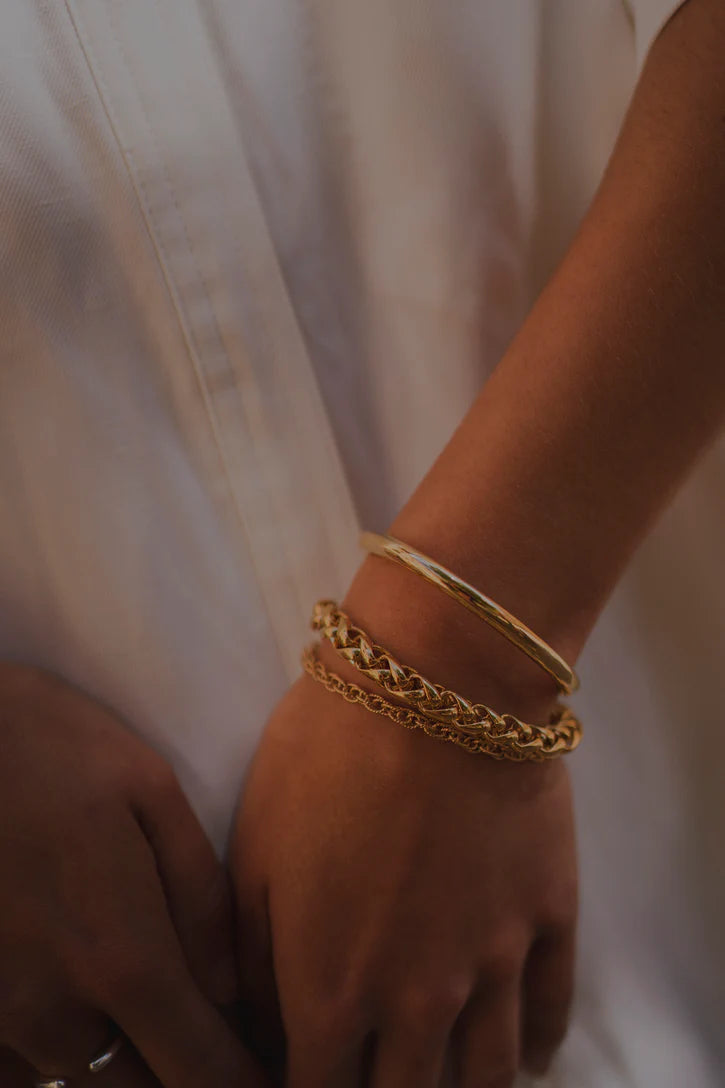 Bracelet dorée grosse maille