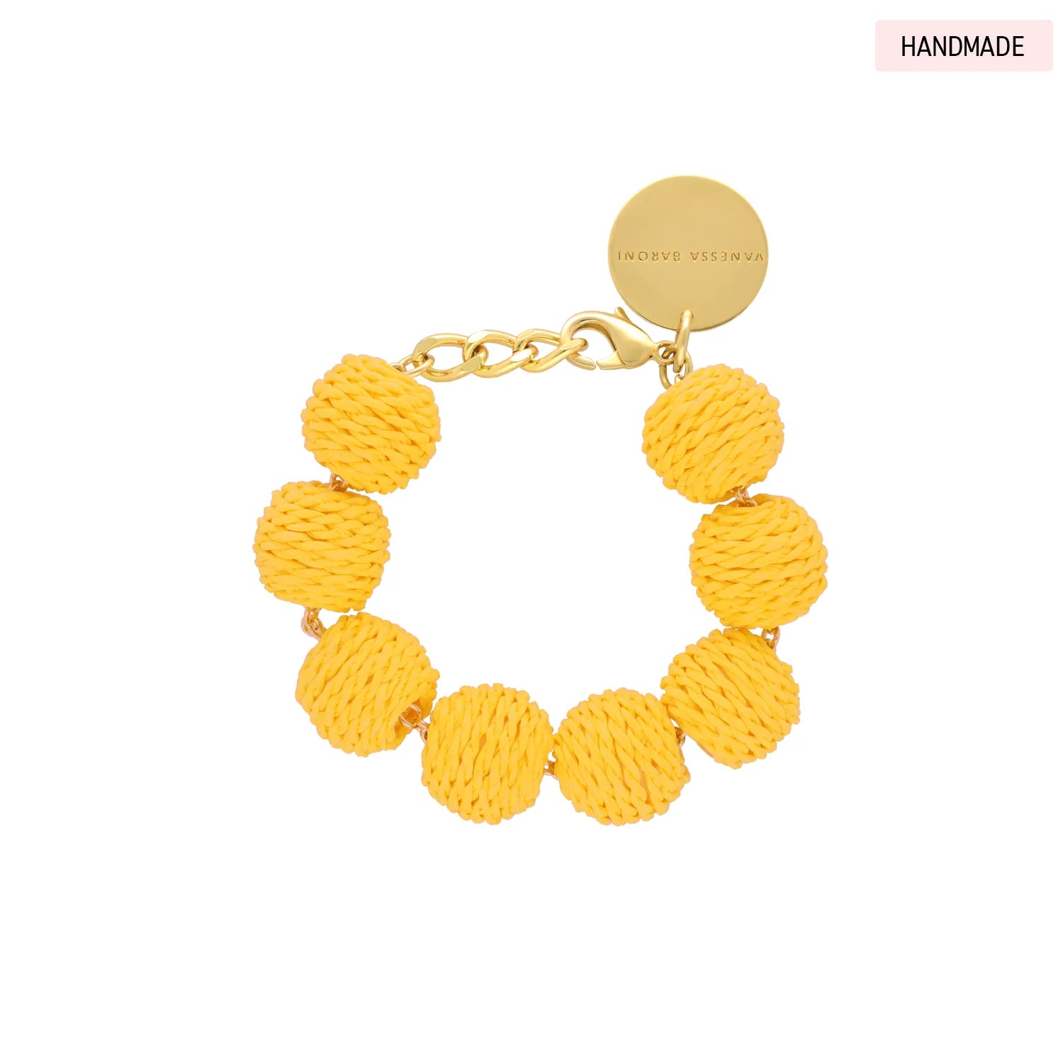 Bracelet - Raffia Jaune HOLO