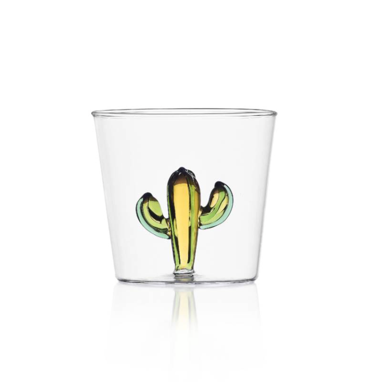Verre - Cactus vert/ambre 1