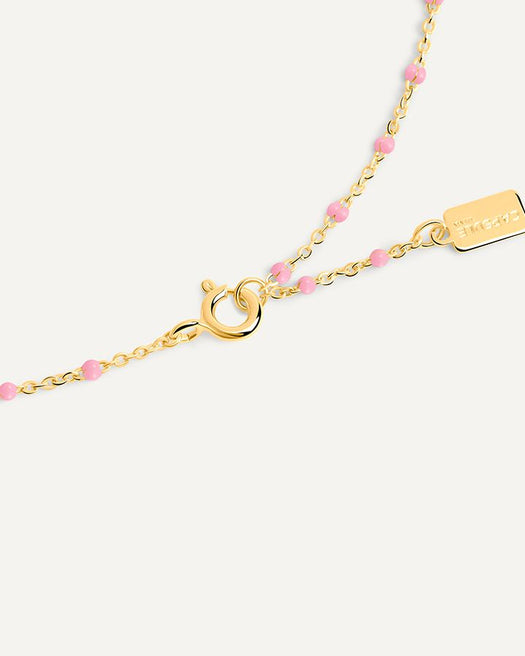 Collier Satellite - Baby rose HOLO