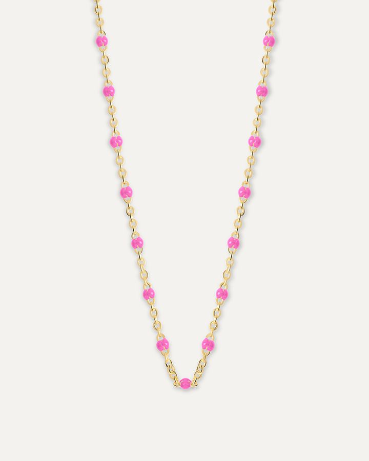 Collier Satellite - Rose fluo HOLO