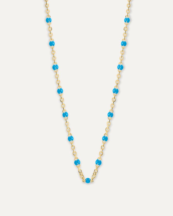 Collier Satellite - turquoise HOLO