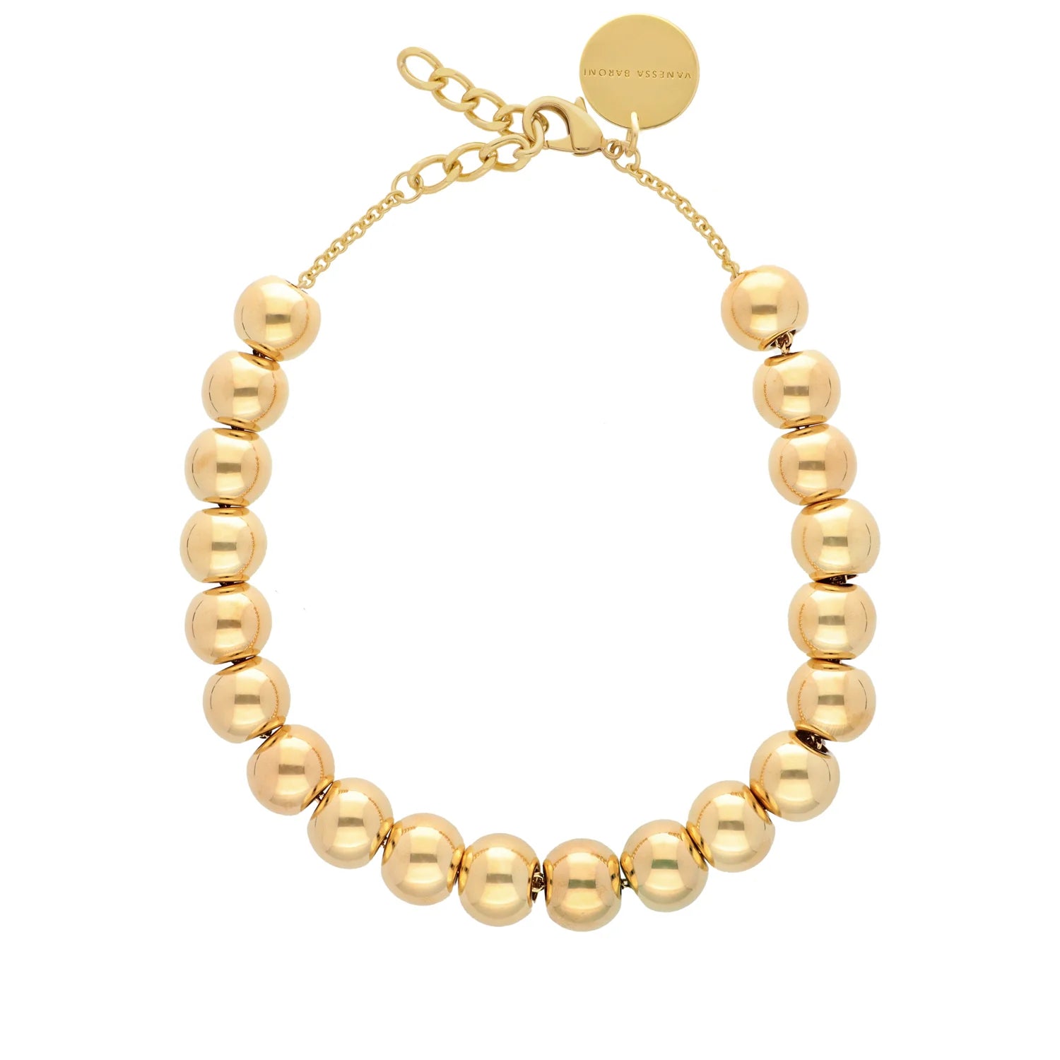 Collier - Small Beads short Gold HOLO