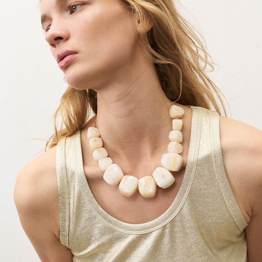 Collier Vanessa baroni - Big organic shaped marble HOLO