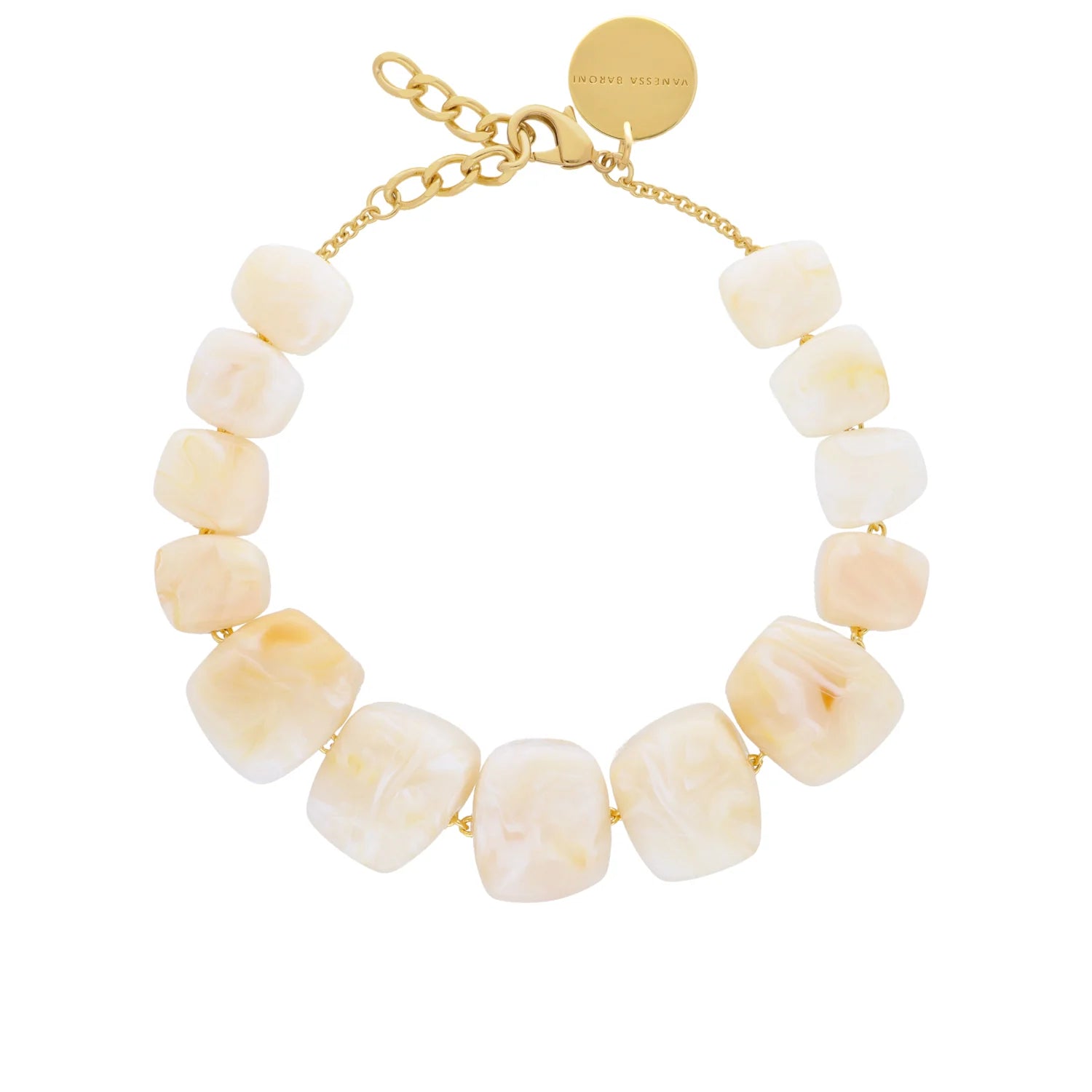 Collier Vanessa baroni - Big organic shaped marble HOLO