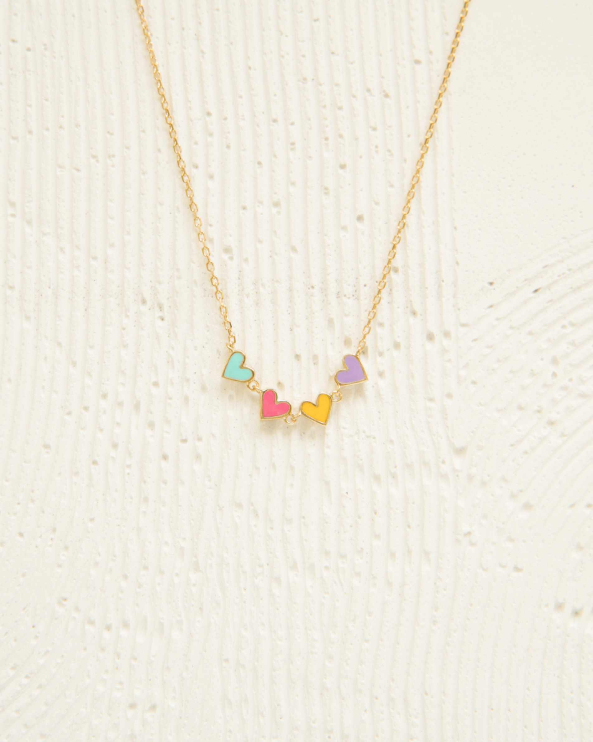 Collier enfant - COEUR MULTICO HOLO