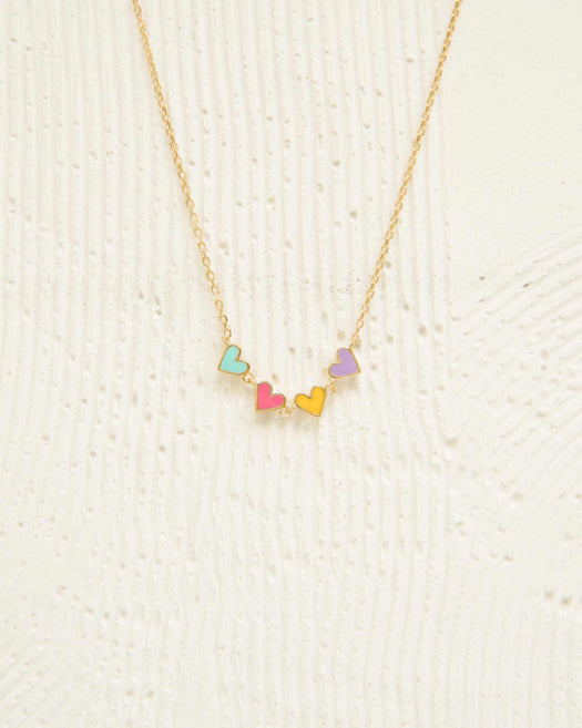 Collier enfant - COEUR MULTICO HOLO