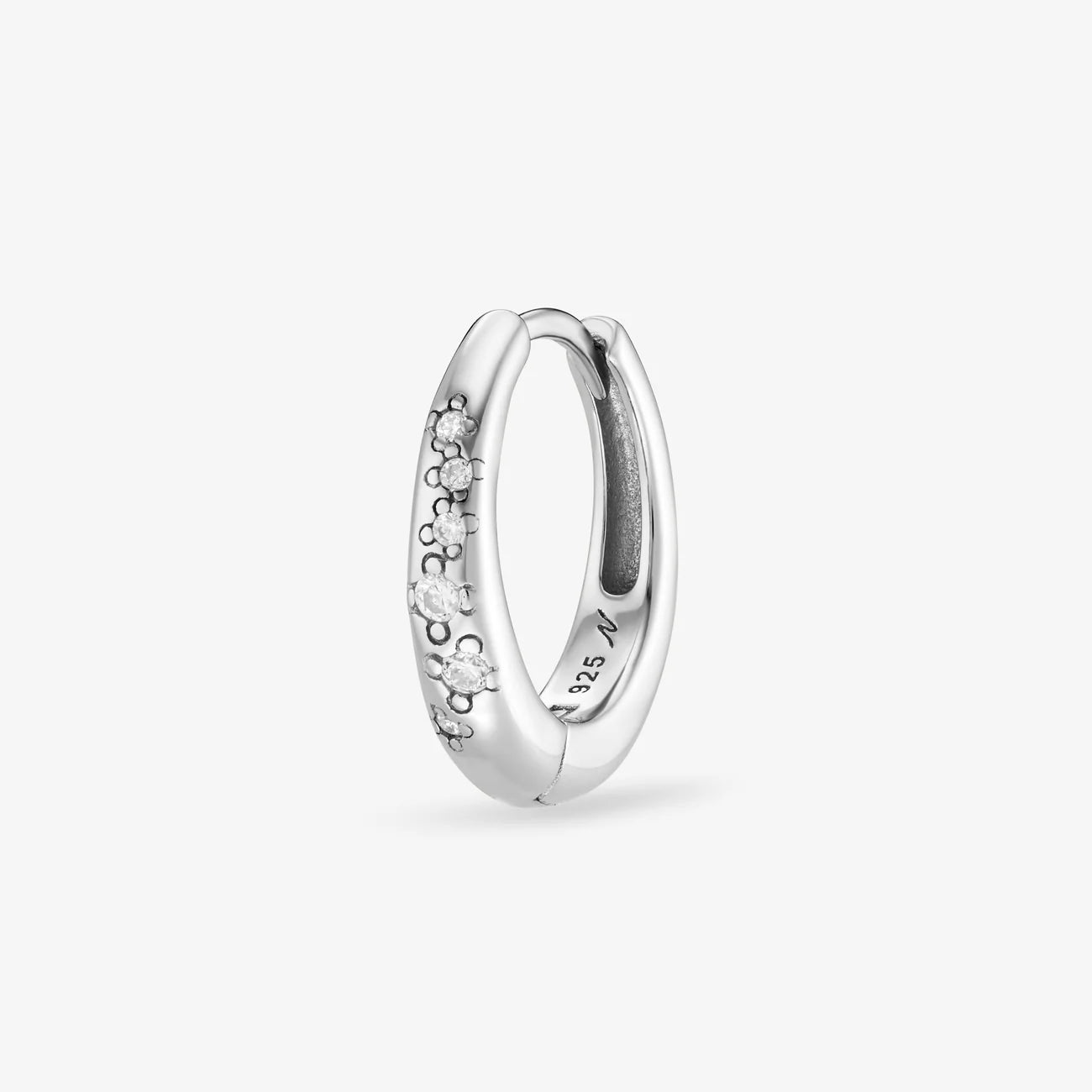 Mini créoles Nébuleuse bijoux (unité) - Petite Harmonie argentée 1