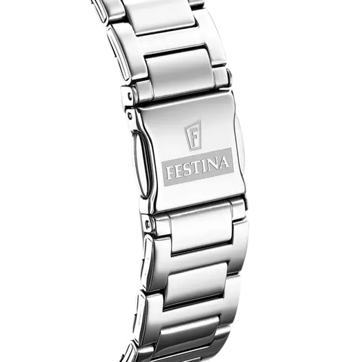 MONTRE FESTINA F16716/1 BLANC, BRACELET ACIER INOXYDABLE, FEMME HOLO