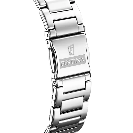 MONTRE FESTINA F16716/1 BLANC, BRACELET ACIER INOXYDABLE, FEMME HOLO