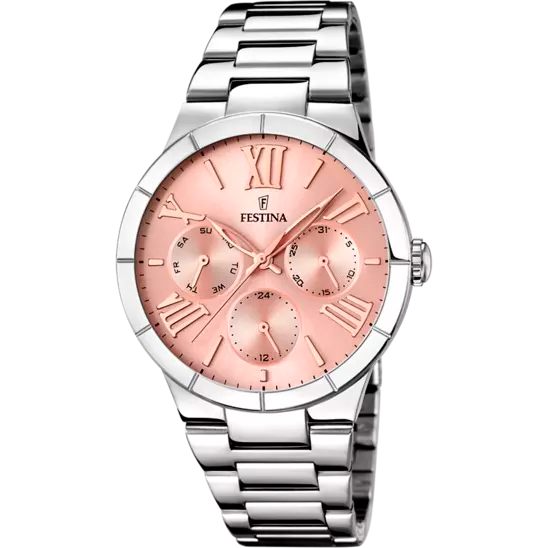 MONTRE FESTINA F16716/3 ROSE, BRACELET ACIER INOXYDABLE, FEMME HOLO