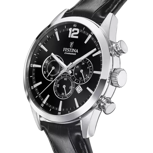 MONTRE FESTINA F20542/5 NOIR, BRACELET CUIR, HOMME HOLO