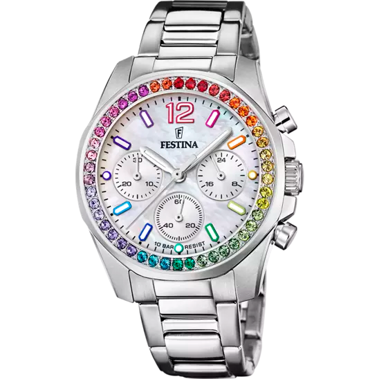 MONTRE FESTINA F20606/2 IVORY, BRACELET ACIER INOXYDABLE, FEMME HOLO