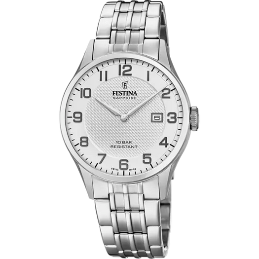 MONTRE FESTINA (swiss made) F20005/1 ARGENTÉ, HOMME HOLO