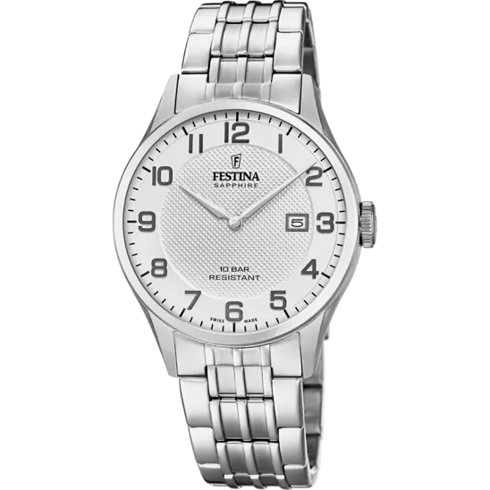 MONTRE FESTINA (swiss made) F20005/1 ARGENTÉ, HOMME HOLO