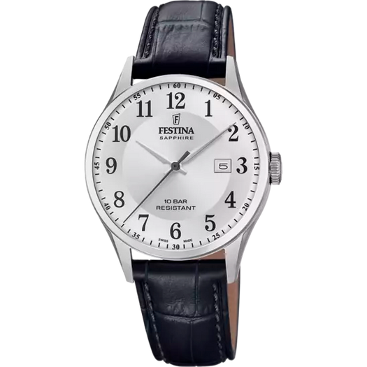 MONTRE FESTINA (swiss made) F20007/1 ARGENTÉ, HOMME HOLO