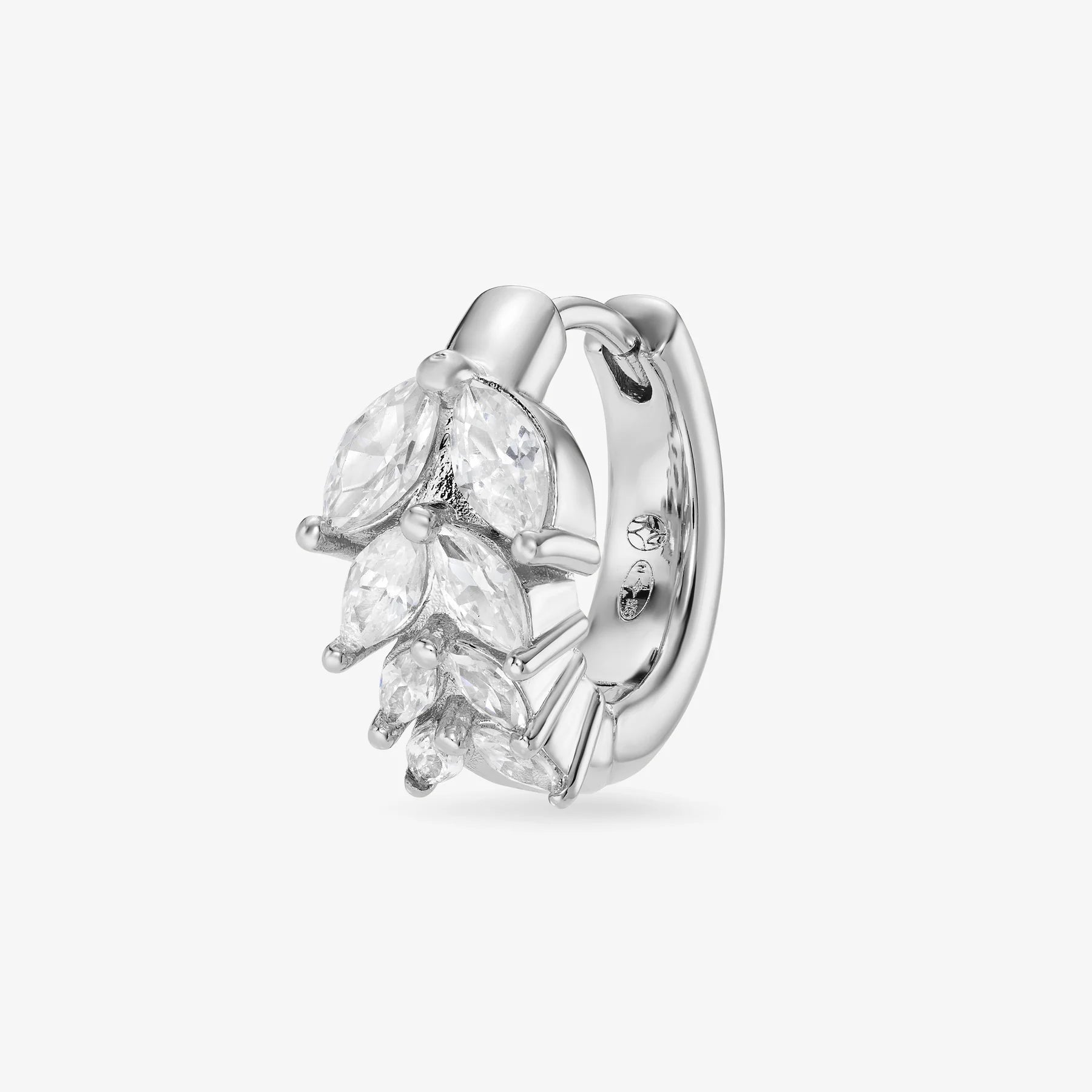 Mini créoles Nébuleuse bijoux (unité) - Ombre blanche argentée 1