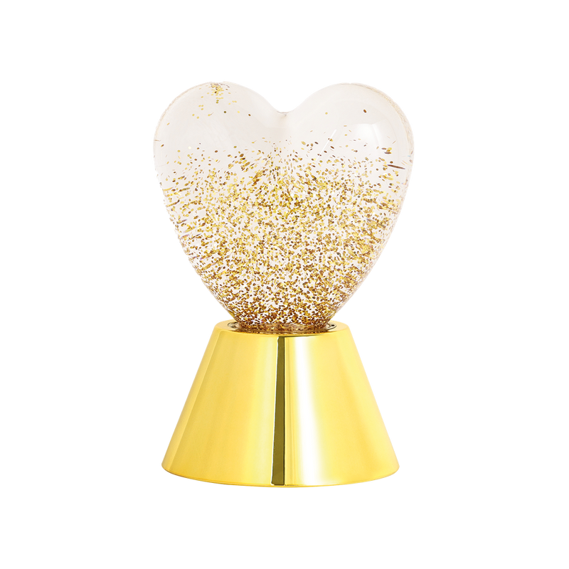 Lampe - Coeur doré brillant
