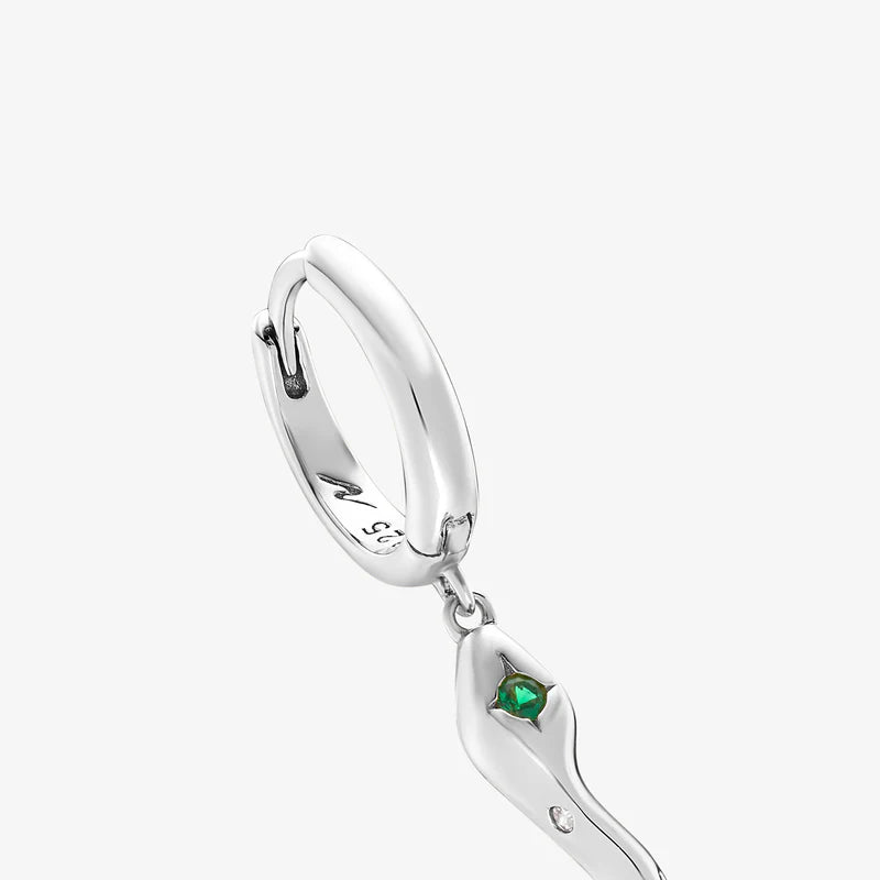 Mini créoles Nébuleuse bijoux (unité) - Naja Argent émeraude 1